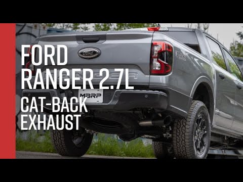 MBRP MBRP 2024 2026 Ford Ranger 2.7L Black-Coated Aluminized Steel 2.5 Cat-Back 3 Single Side Exit S5272BLK | S5272BLK